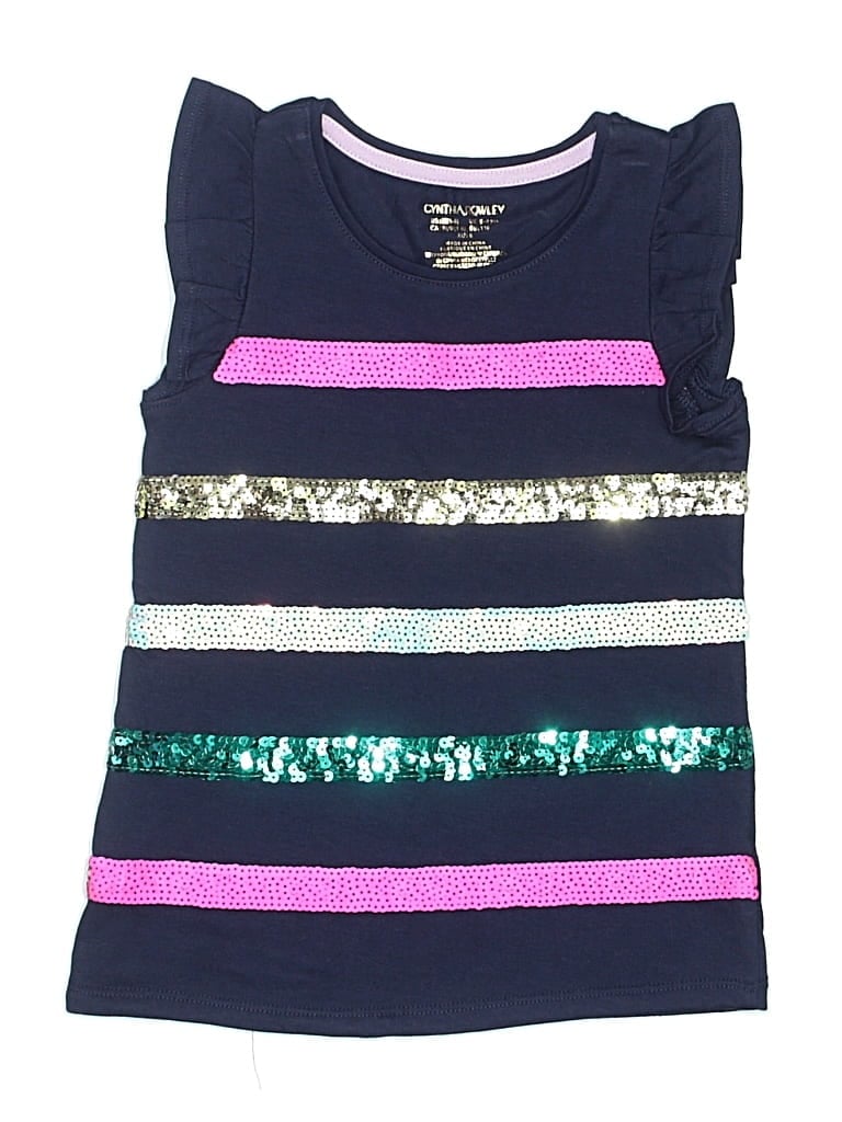 Pre-owned Cynthia Rowley Kids' Tank Top Purple Scoop Neck Tops