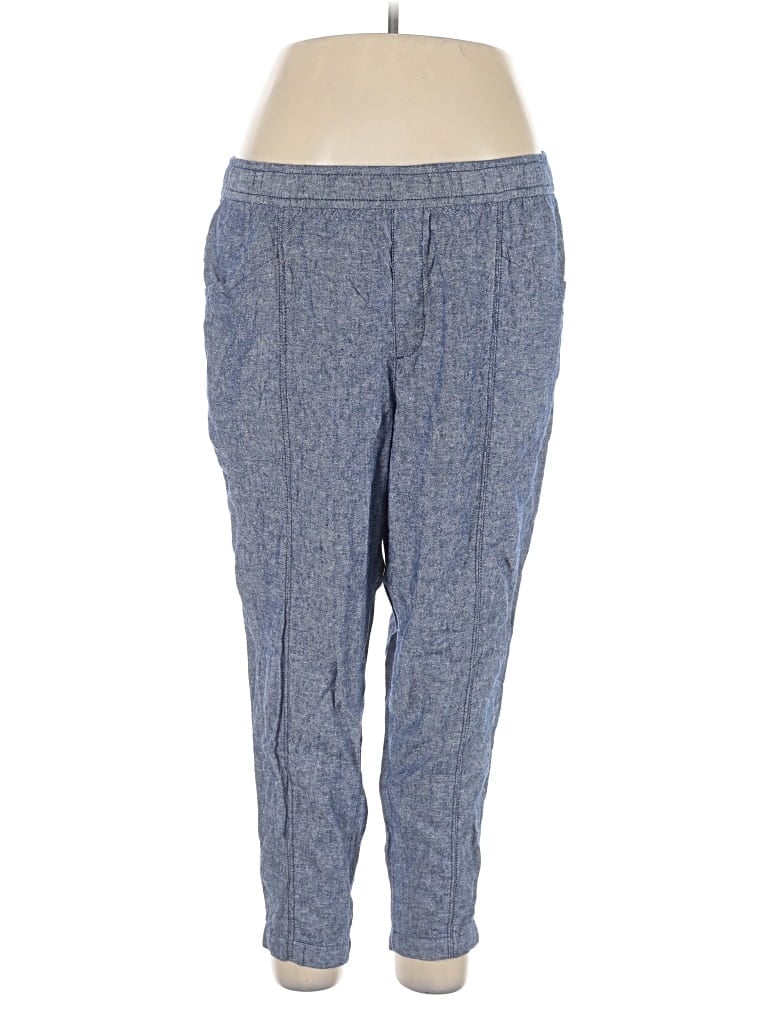 Pre-owned Old Navy Linen Pants In Blue