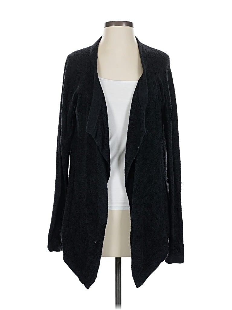 Pre-owned Barefoot Dreams Cardigan Sweater In Black