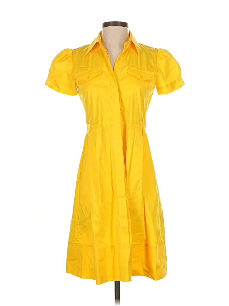 Pre-owned Theory Casual Dress In Yellow