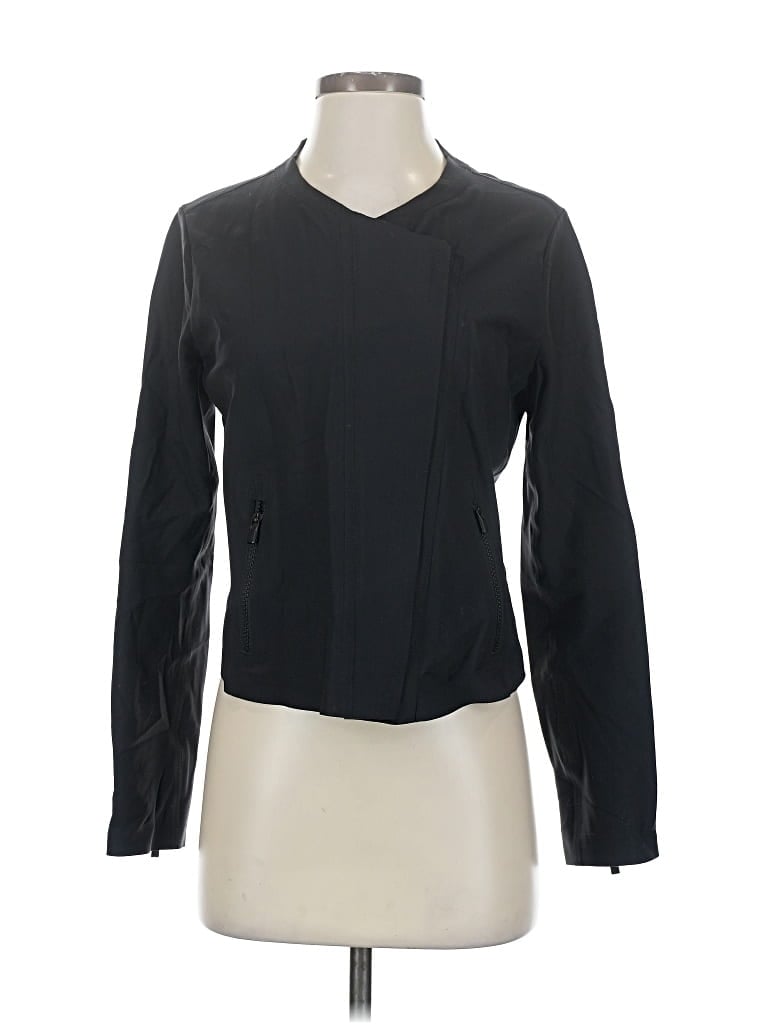 Pre-owned Athleta Cardigan Sweater In Black