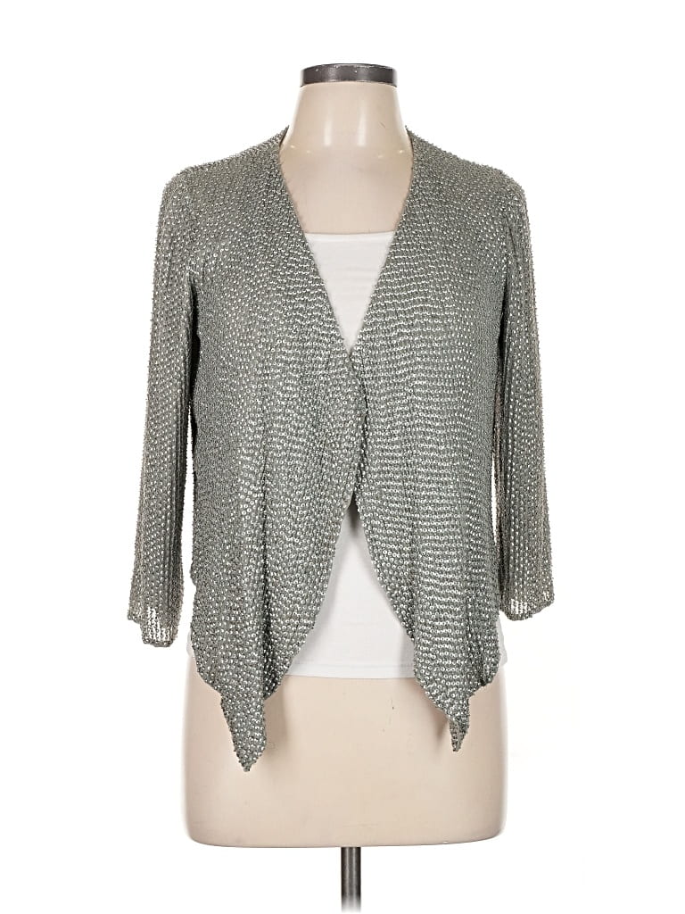 Pre-owned Parker Silk Blazer Jacket In Gray