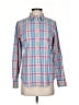 L.L.Bean 100% Cotton Plaid Blue Long Sleeve Button-Down Shirt Size XS - photo 1