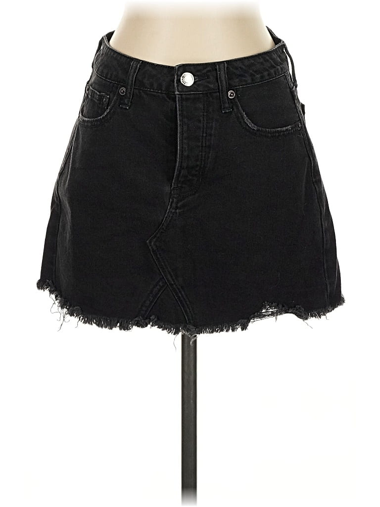 Pre-owned American Eagle Outfitters Denim Skirt In Black