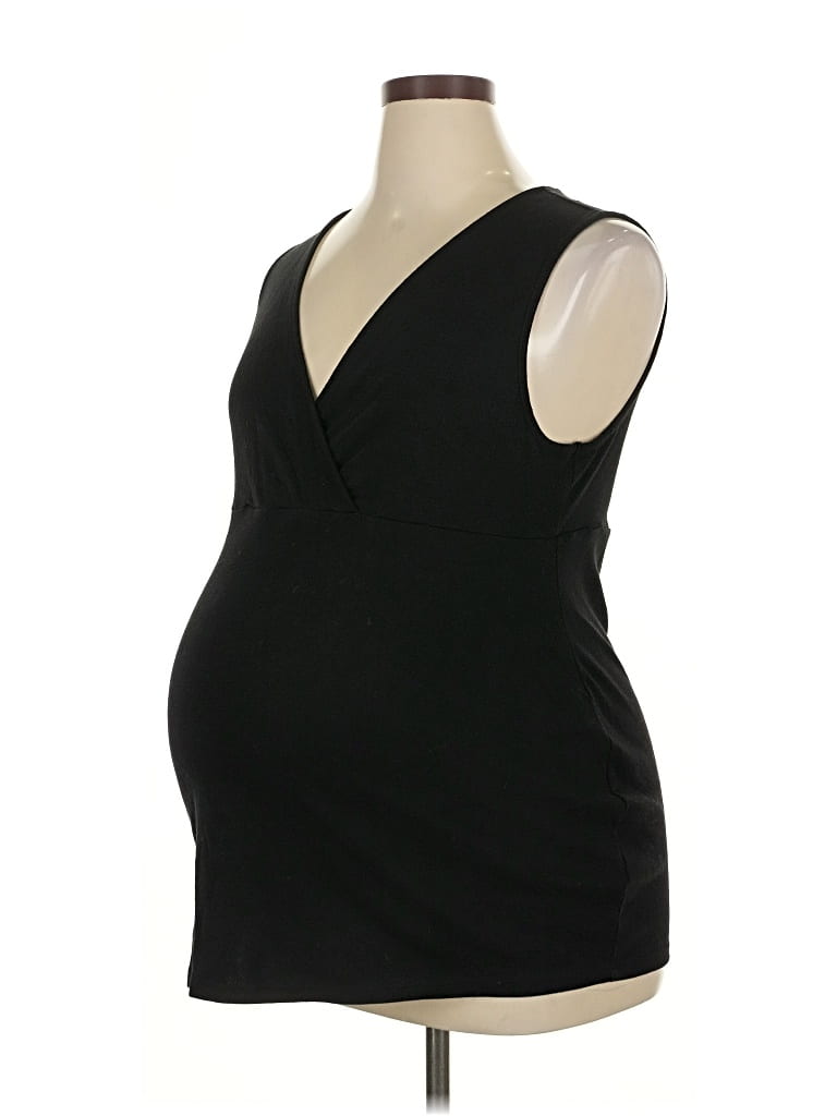 Pre-owned Gap - Maternity Tank Top Black Plunge Neckline Tops