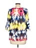 Milly 100% Polyester Blue 3/4 Sleeve Blouse Size L - photo 2
