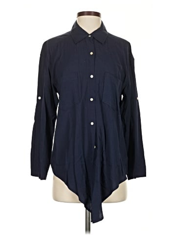 Max Studio 3/4 Sleeve Button-Down Shirt (view 1)