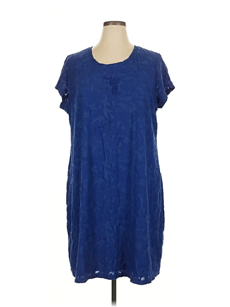 Pre-owned Isaac Mizrahi Live Casual Dress In Blue