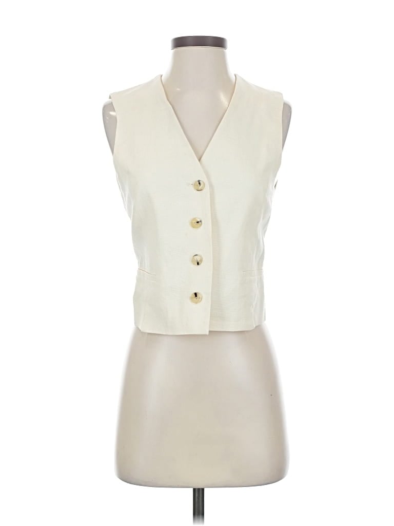 Pre-owned Zara Vest In White