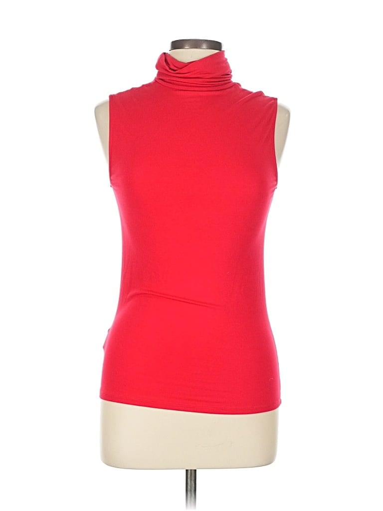 Pre-owned Majestic Filatures Short Sleeve Turtleneck In Red