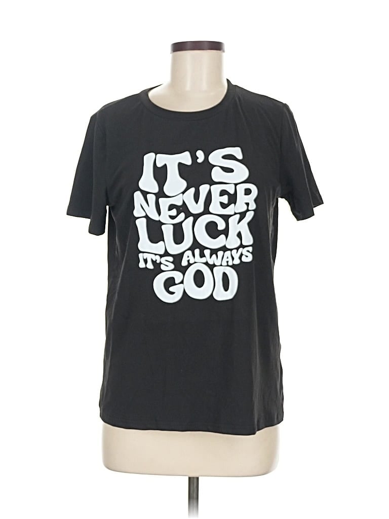 Pre-owned Unbranded Short Sleeve T-shirt In Black