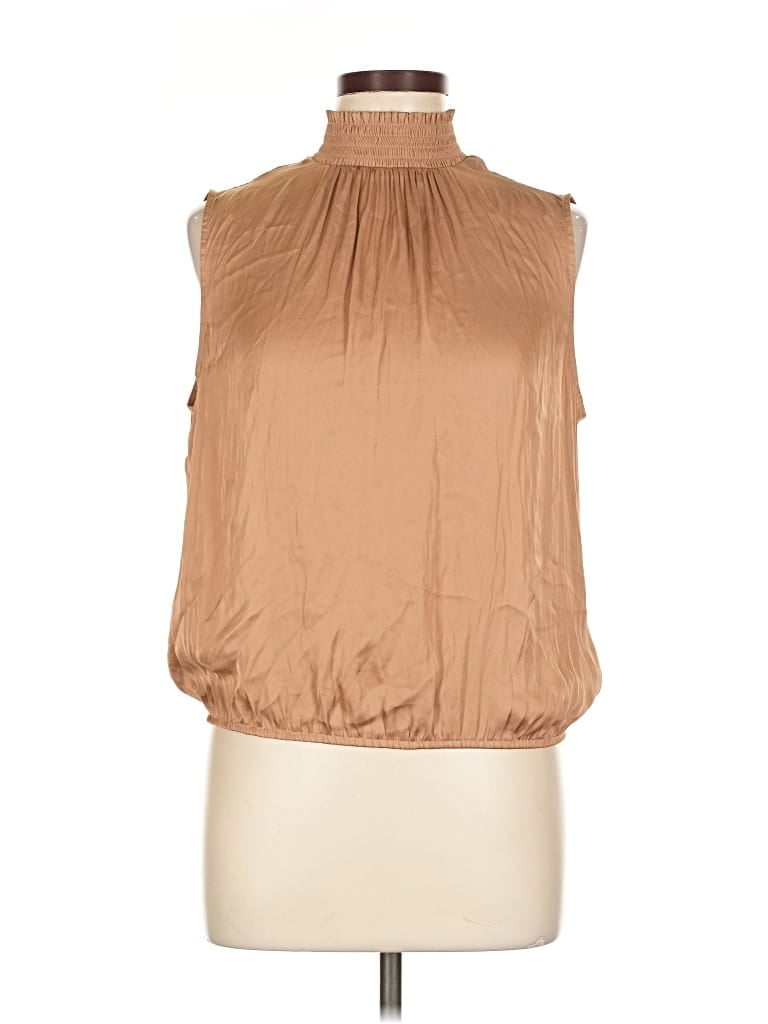 Pre-owned Express Sleeveless Blouse In Brown