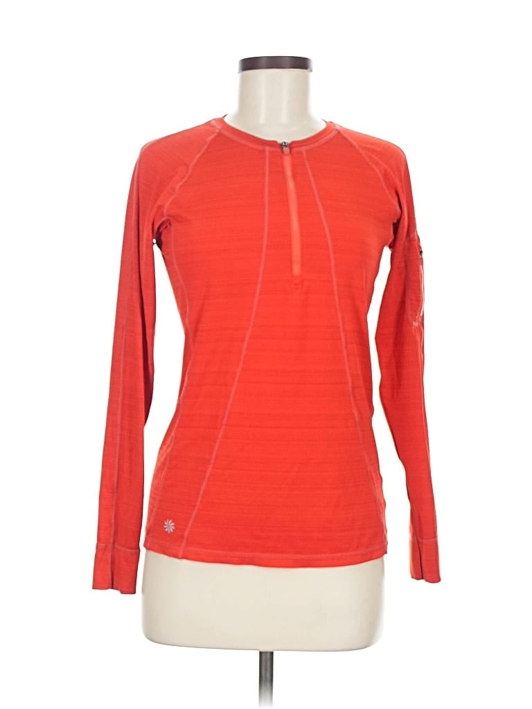 Pre-owned Athleta Long Sleeve T-shirt In Red