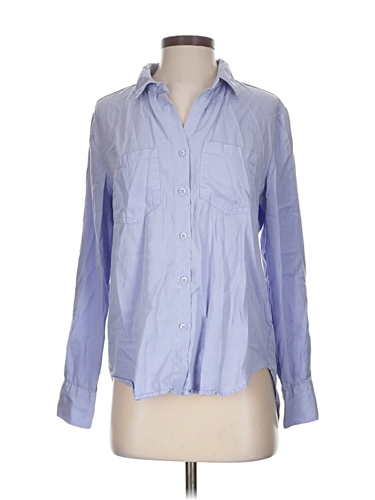 Pre-owned Velvet Heart Long Sleeve Button Down Shirt In Blue