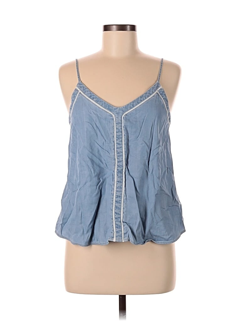Pre-owned Hinge Sleeveless Blouse In Blue