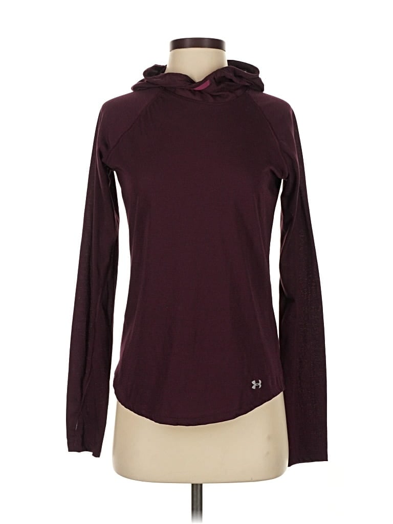 Pre-owned Under Armour Pullover Hoodie In Burgundy