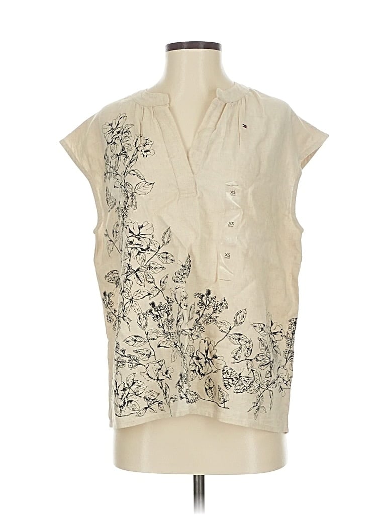 Pre-owned Tommy Hilfiger Sleeveless Button Down Shirt In White