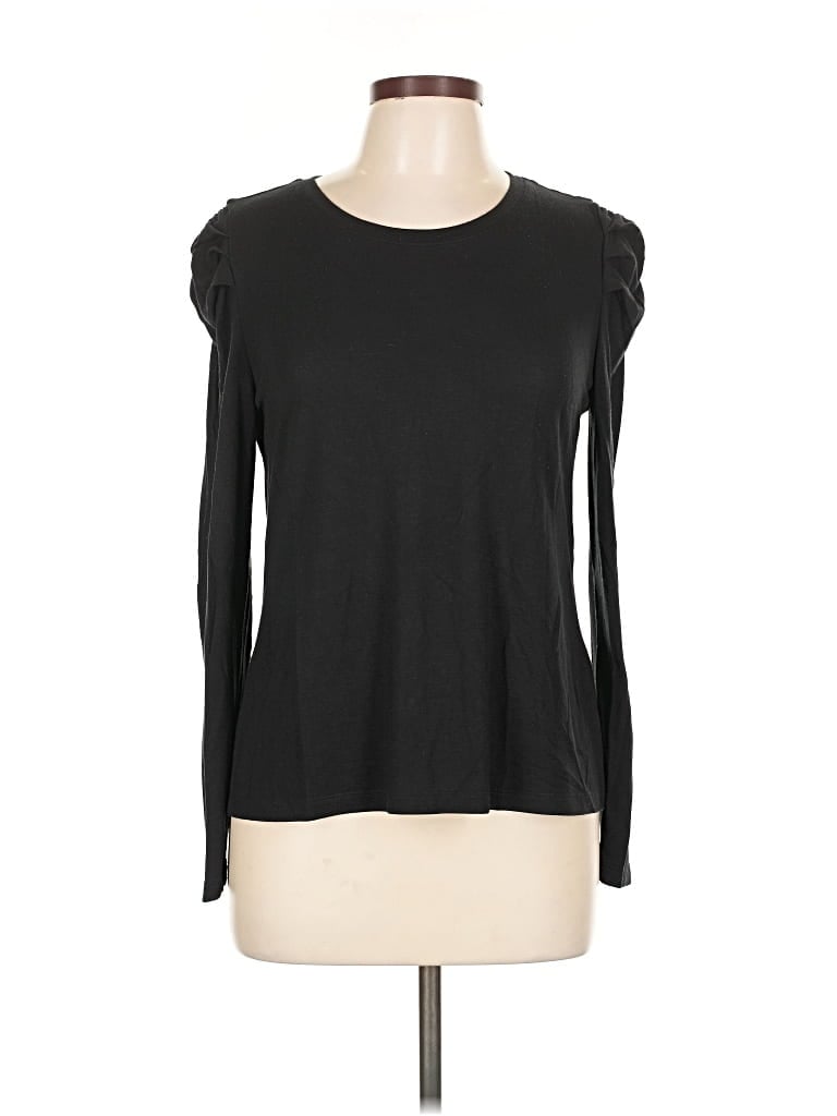 Pre-owned Banana Republic Long Sleeve T-shirt In Black