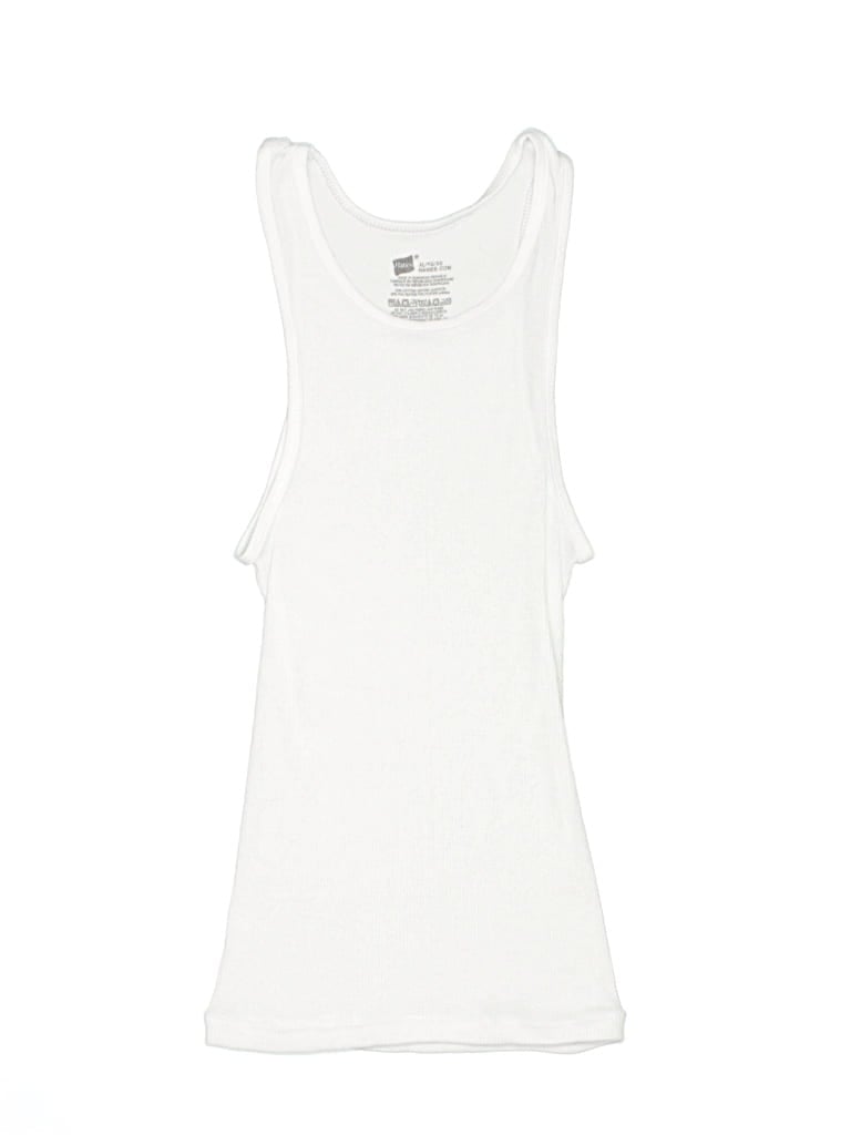 Pre-owned Hanes Kids' Active Tank Top In White