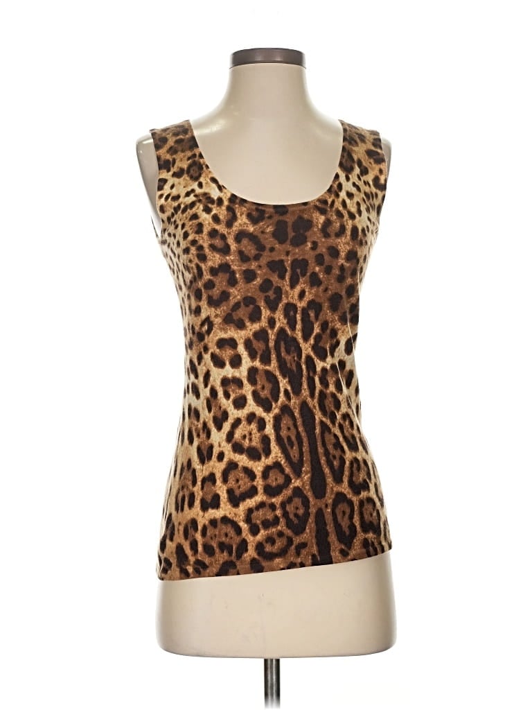 Pre-owned Neiman Marcus Tank Top Brown Strapless Neckline Tops