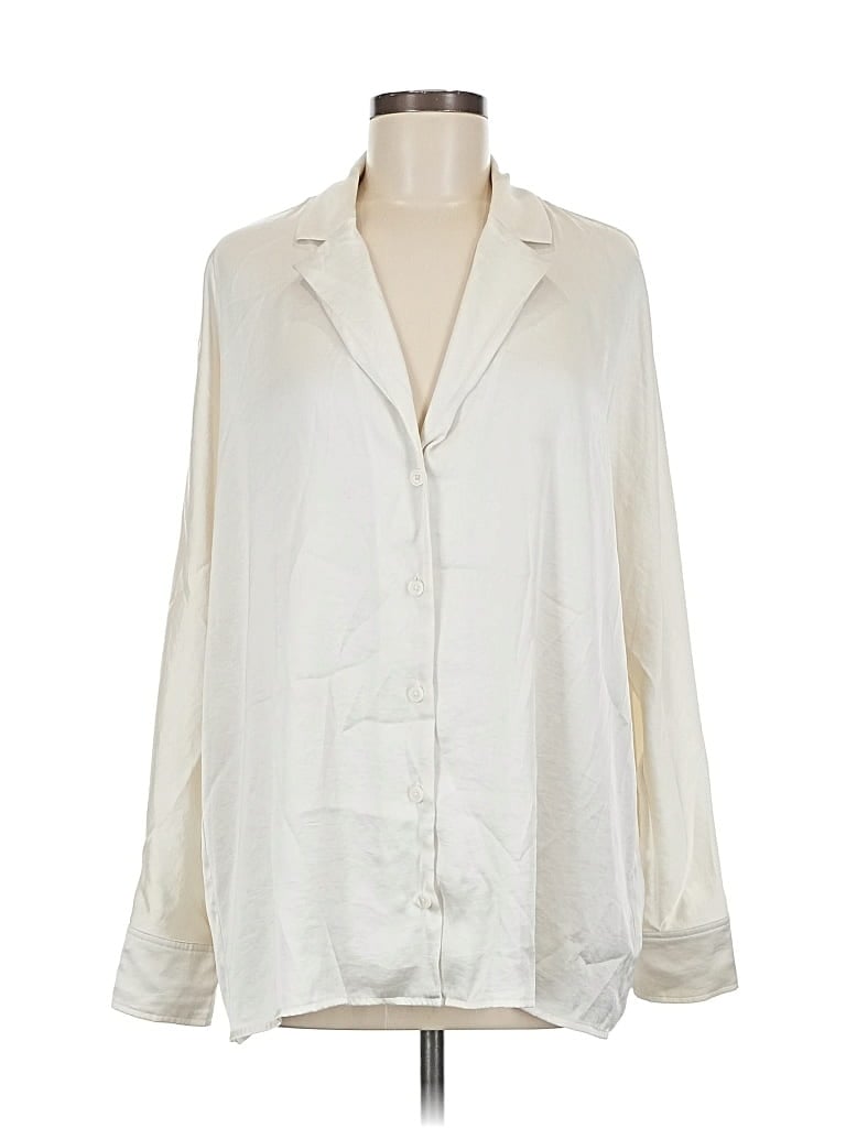 Pre-owned Wilfred Long Sleeve Blouse In White