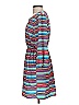 Trinity 100% Polyester Stripes Teal Casual Dress Size S - photo 5