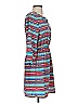 Trinity 100% Polyester Stripes Teal Casual Dress Size S - photo 4