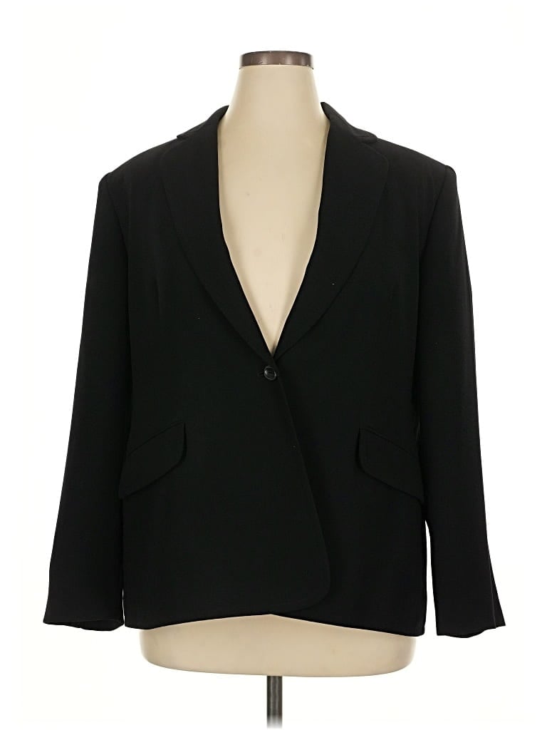Pre-owned Evan Picone Blazer Jacket In Black