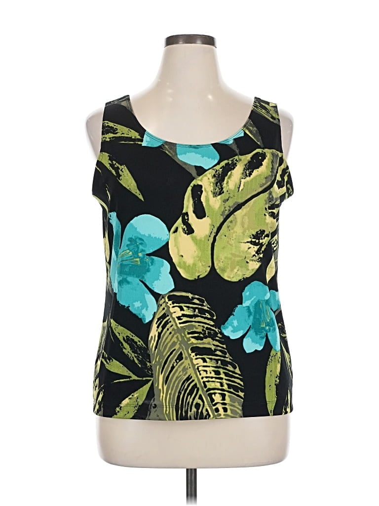 ADDITIONS BY CHICO'S Pre-owned Tank Top Green Strapless Neckline Tops