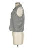 Zara Houndstooth Gray Sleeveless Button-Down Shirt Size S - photo 5