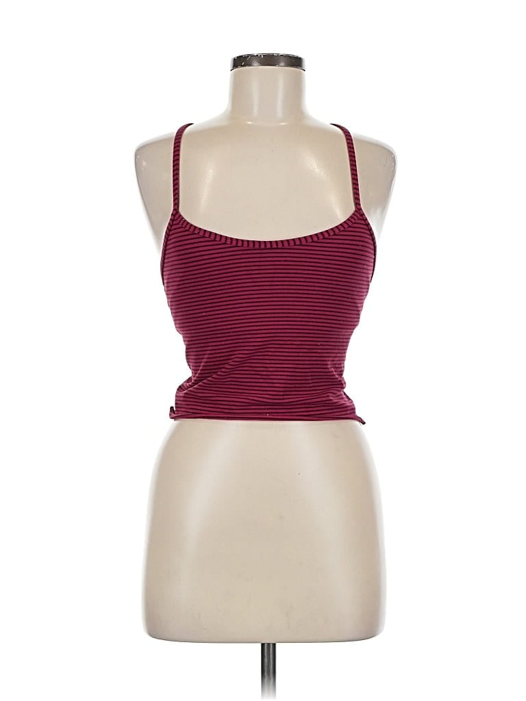 Pre-owned Lululemon Athletica Tank Top Burgundy Halter Neckline Tops