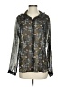 CAbi 100% Polyester Floral Gray 3/4 Sleeve Blouse Size S - photo 1