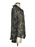 CAbi 100% Polyester Floral Gray 3/4 Sleeve Blouse Size S - photo 4