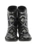 Justice Argyle Snake Print Silver Black Boots Size 8 Youth - photo 2