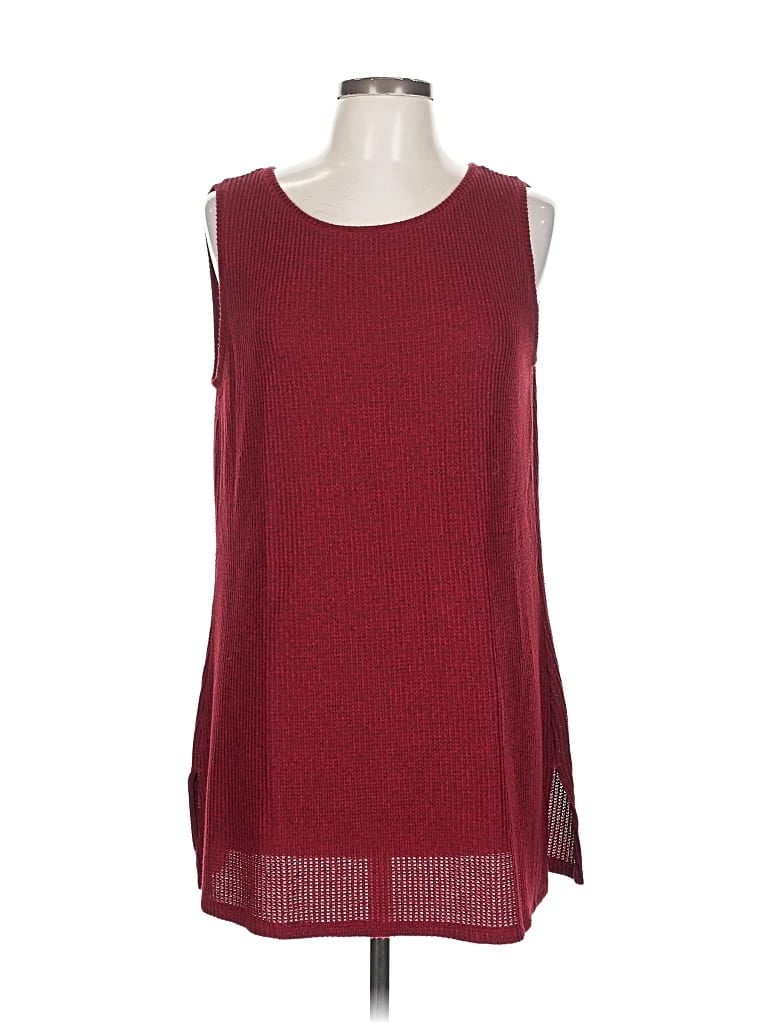 Pre-owned Zenergy By Chico's Casual Dress In Burgundy