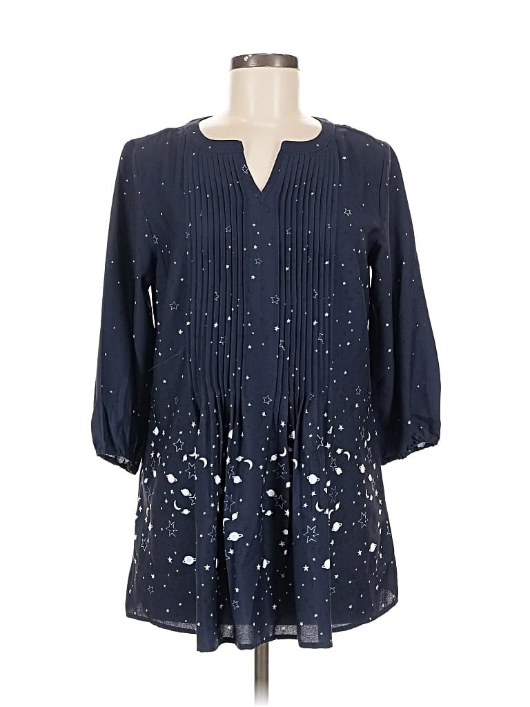 Pre-owned Wayward Fancies 3/4 Sleeve Blouse In Blue