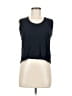Gran Sasso 100% Silk Black Blue Sleeveless Top Size EU (IT) 42 / US 6 - photo 1
