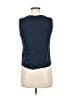 Gran Sasso 100% Silk Black Blue Sleeveless Top Size EU (IT) 42 / US 6 - photo 2