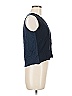 Gran Sasso 100% Silk Black Blue Sleeveless Top Size EU (IT) 42 / US 6 - photo 4