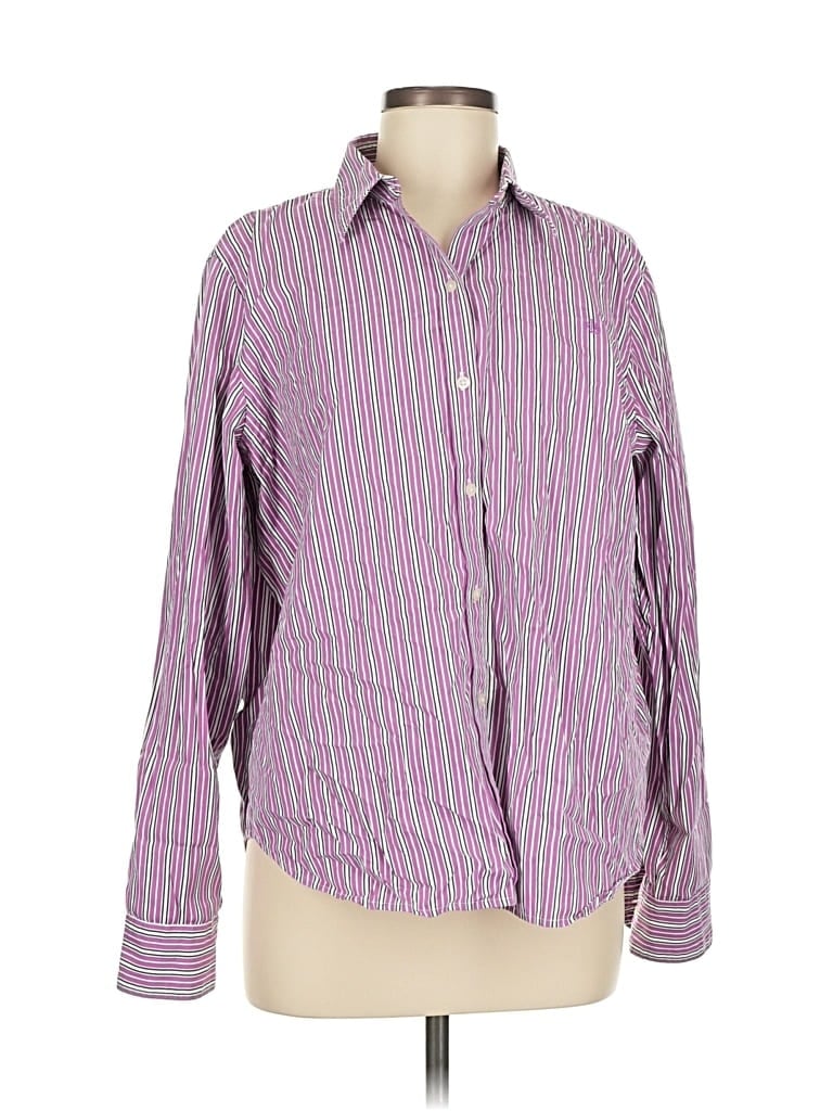 Pre-owned Polo Ralph Lauren Long Sleeve Button Down Shirt In Purple