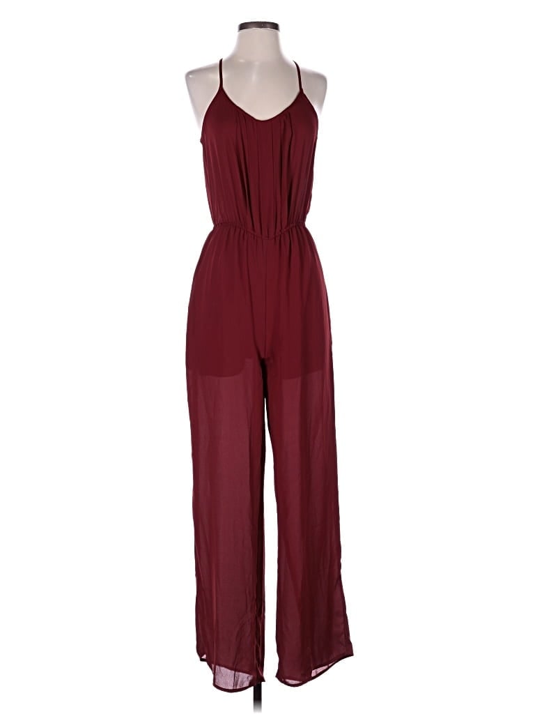 Pre-owned Varga Jumpsuit In Burgundy