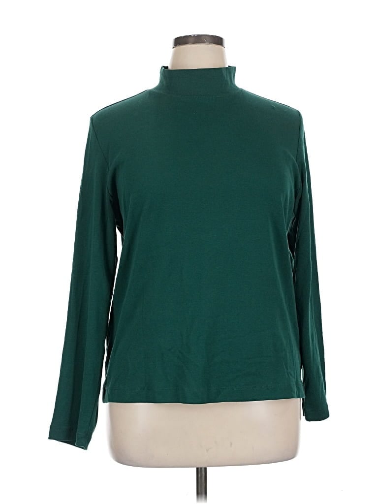 Pre-owned Style & Co Turtleneck Sweater In Green