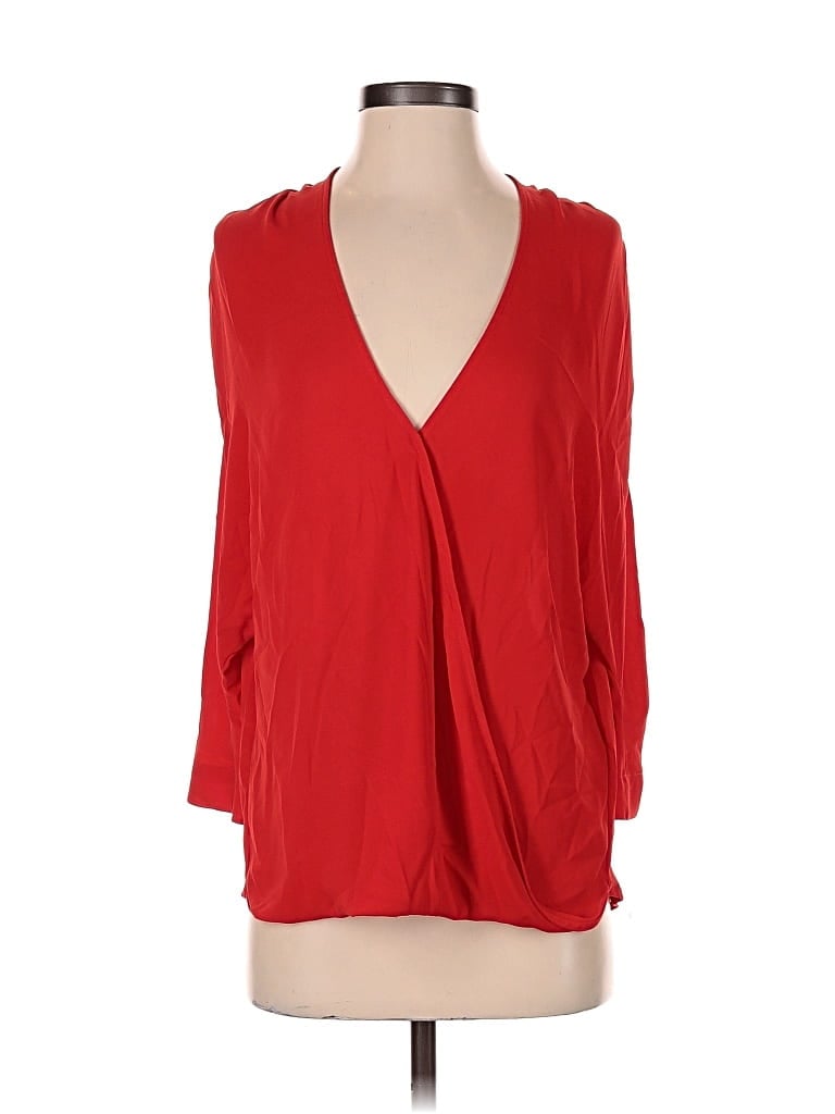 Pre-owned Banana Republic 3/4 Sleeve Blouse In Red