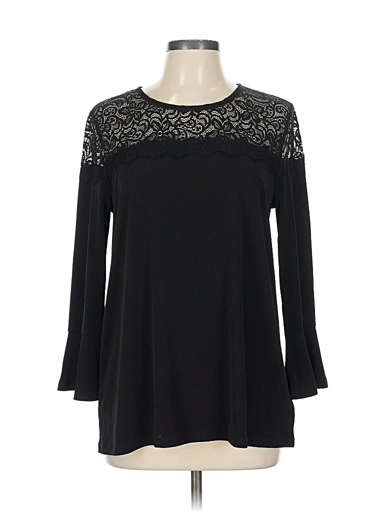 Pre-owned Michael Michael Kors Long Sleeve Blouse In Black