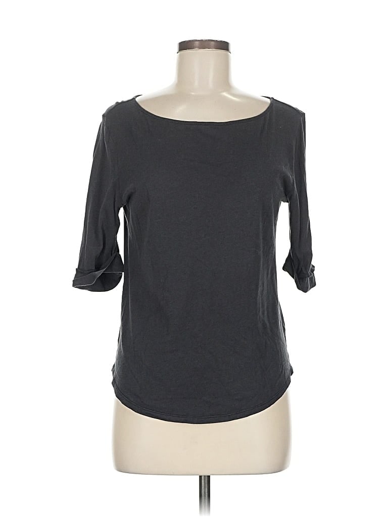 Pre-owned Ann Taylor Factory 3/4 Sleeve T-shirt In Gray