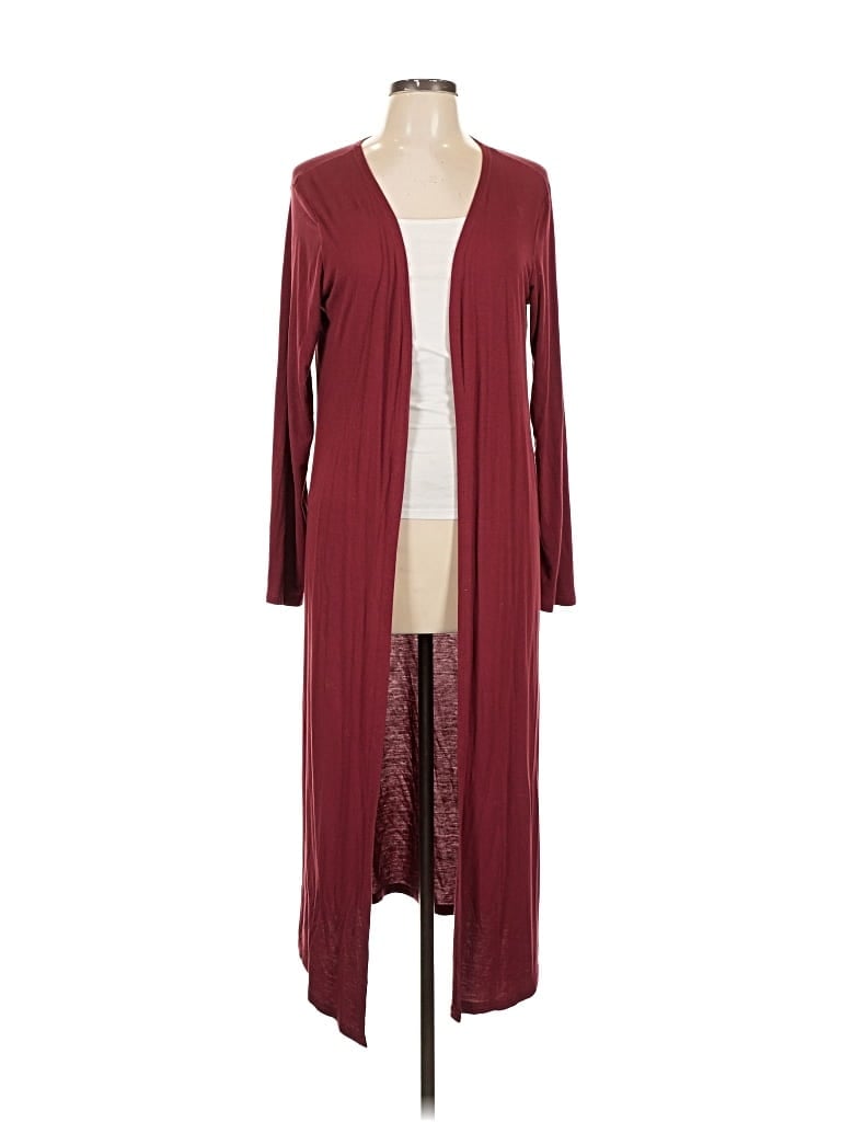 Pre-owned Assorted Brands Cardigan Sweater In Burgundy