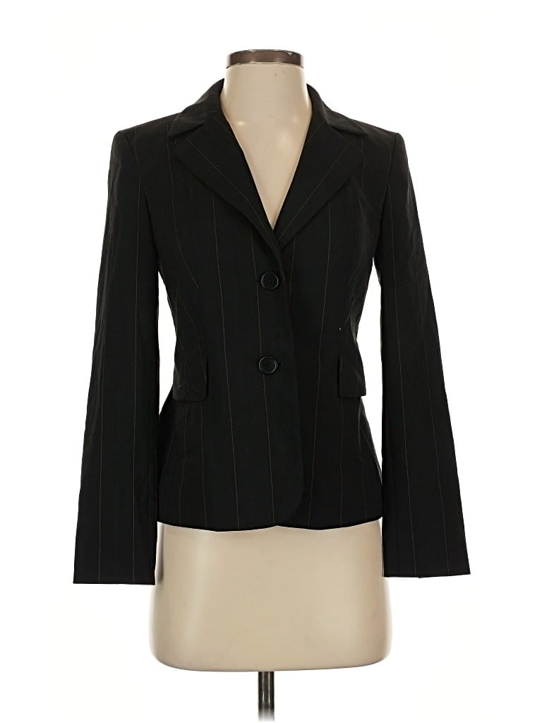 Pre-owned Ann Taylor Loft Wool Blazer Jacket In Black