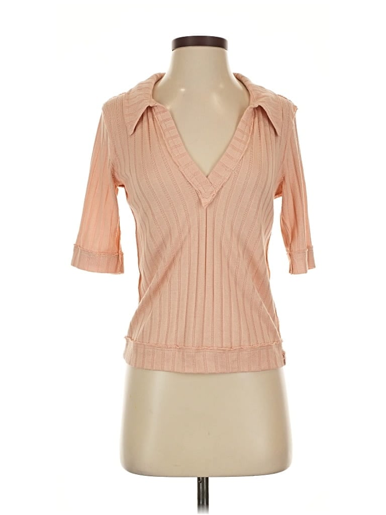 Pre-owned We The Free Short Sleeve Blouse In Pink