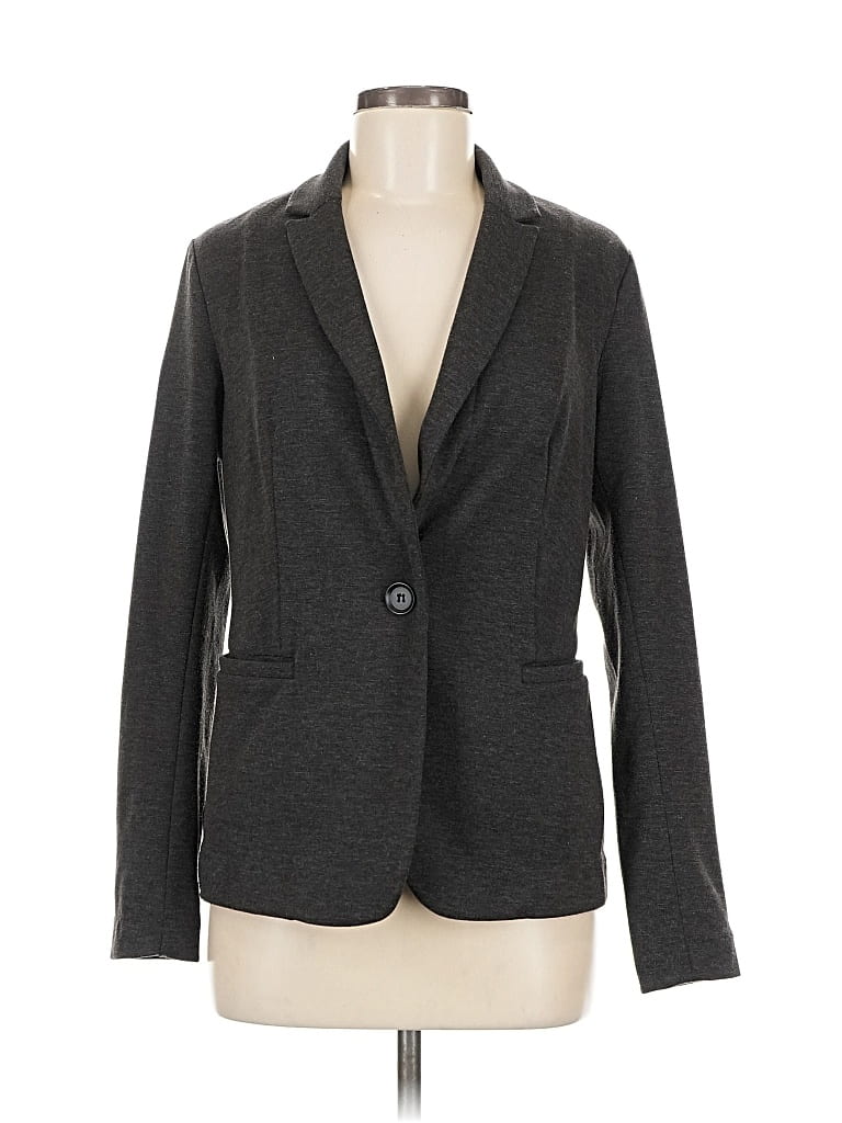 Pre-owned Olivia Moon Blazer Jacket In Gray