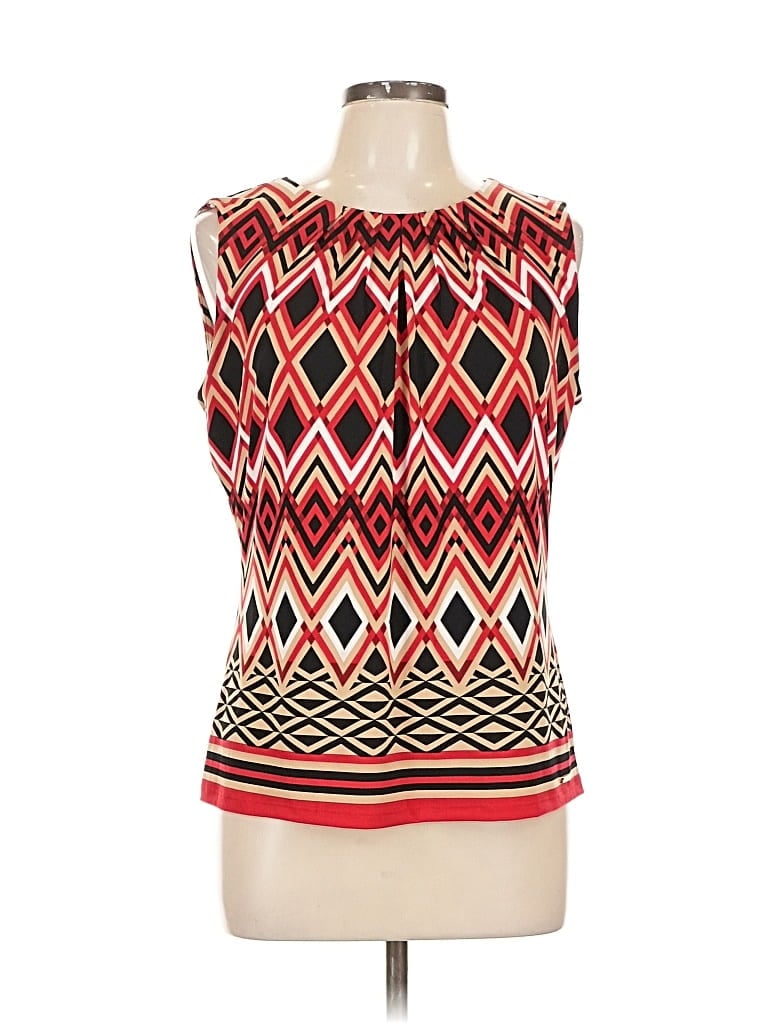 Pre-owned Calvin Klein Sleeveless Blouse In Red